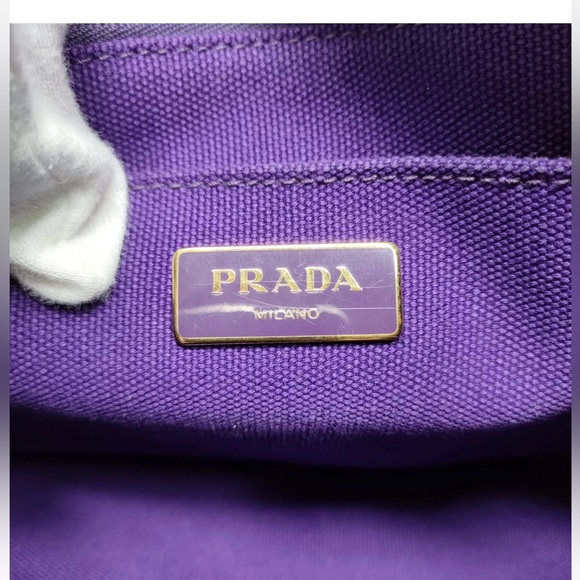 Prada Canapa Purple Tote Bag - Picture 6 of 8